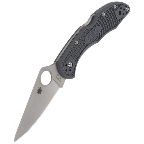 Spyderco - Delica® 4 FRN Flat Ground Gray Knife - C11FPGY