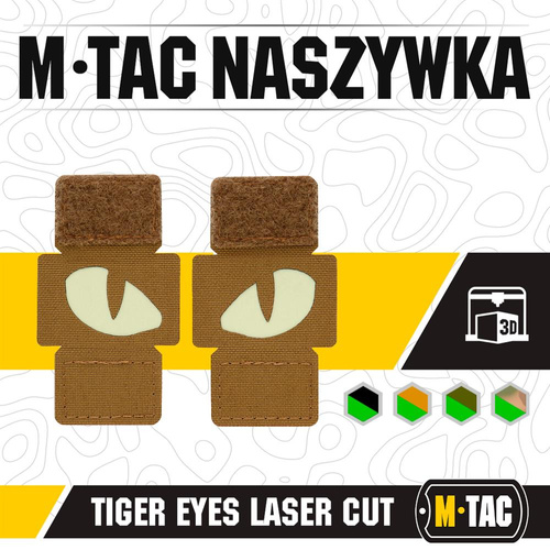M-Tac - Tiger Eyes Laser Cut Patches - Pair - Coyote - 51140005