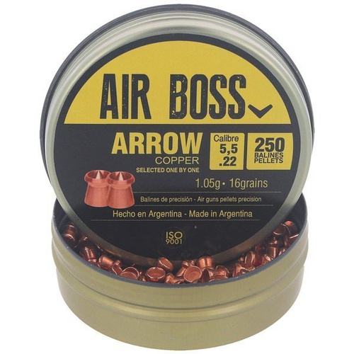Apolo - Air Boss Arrow Copper Airgun Pellets - .22 / 5.5mm - 250 pcs - E30100