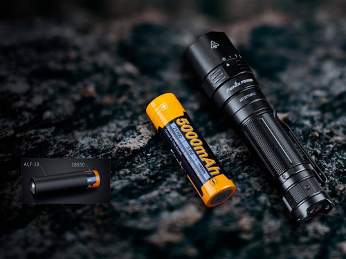 Fenix - LED Flashlight - 3000 Lumens - 5000 mAh - Black - PD40R V2.0