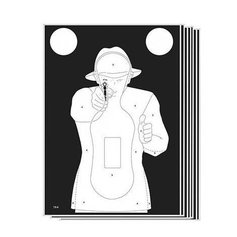TS-9 Shilouette target - White - 10 pcs 