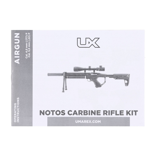 Umarex - UX Notos Carbine Set PCP Airgun - 4.5 mm - Black - 2.4328.