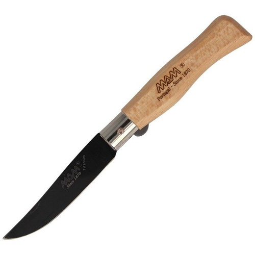 MAM - Folding knife Black Titanium Beech Wood 90 mm - 2109