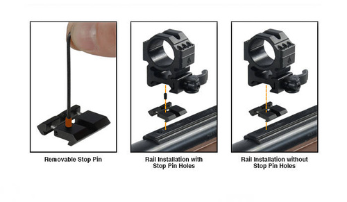UTG - Dovetail / Picatinny Adapter - 11 mm / 22 mm - 2 psc - MNT-DT2PW01