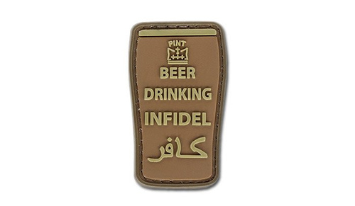 4TAC - PVC Patch - Beer Drinking Infidel - Brown