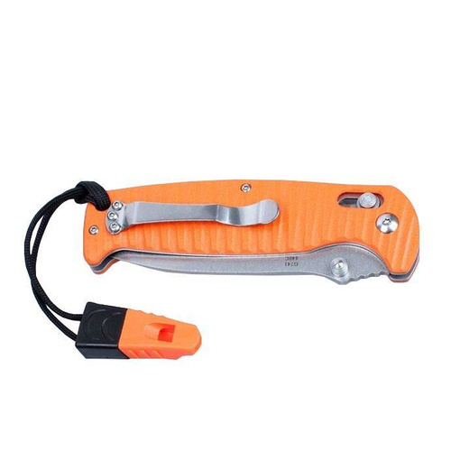 Ganzo - Folding Knife G7412P-OR-WS with Whistle - 440C - Orange - G7412P-OR-WS