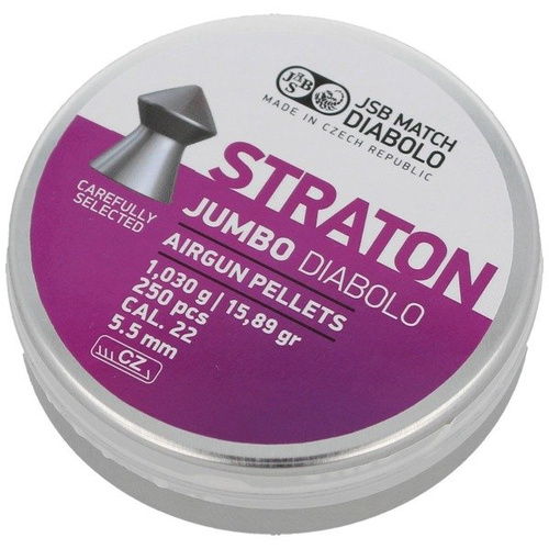 JSB - Diabolo Straton Jumbo Airgun Pellets - .22 / 5.5 mm - 250 pcs - 546238-250