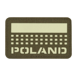 M-Tac - Patch with Poland Flag and Inscription - Fluorescent - Pixels/Rectangle - Ranger Green - 51006223
