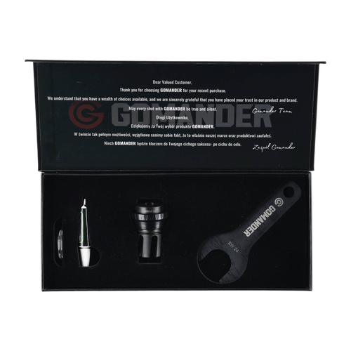 Gomander - Quadron flame compensator - 5.56 mm - 1/2x28 UNEF-9 thread - Black - TB0.10172