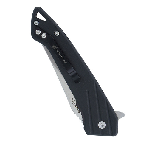 Smith & Wesson - Black Ops Recurve Folder - 7Cr - Black - 1209516