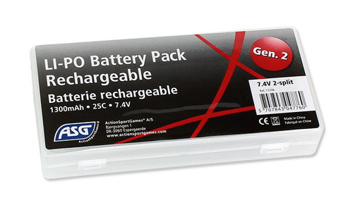 ASG - AEG Battery - LiPo - 7,4V - 1300 mAh - 25C - [1+1] - 17206