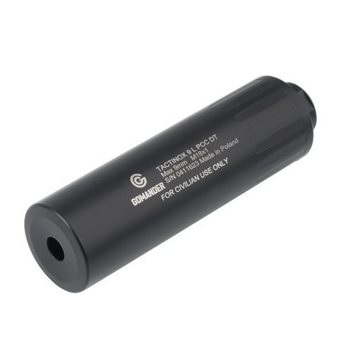 Gomander - Tactinox 9 L PCC DT Silencer - Cal. 9 mm - 1/2 x 28 UNEF - Black - TB0.9140-1 1/2x28UNEF-BK