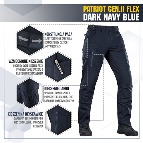 M-Tac - Patriot Gen II Flex tactical pants - Dark Navy Blue - 20056815
