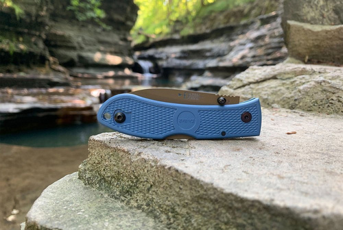 Ka-Bar 4062D2 - Dozier Folding Hunter Knife - Blue 