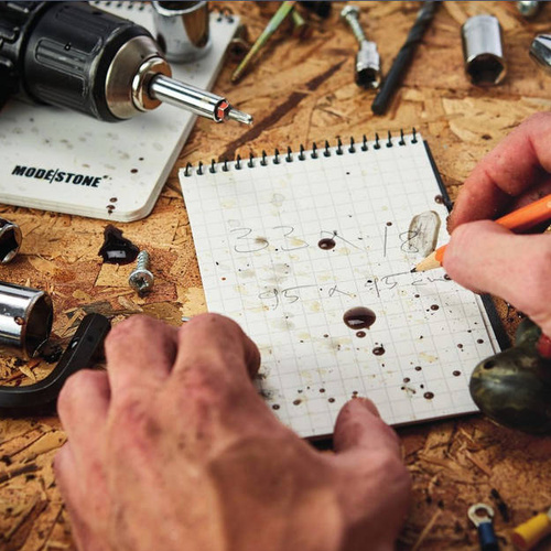 Modestone - Waterproof Notebook - 96 x 148 mm - 50 Sheets - Red - A35