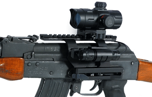 UTG - Side Mount with Picatinny Rails for AK - QD - Black - MTU016
