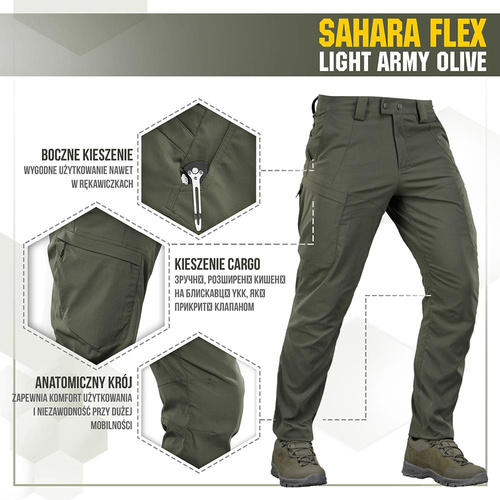 M-Tac - Tactical Pants Sahara Flex Lite - Army Olive - 20064062