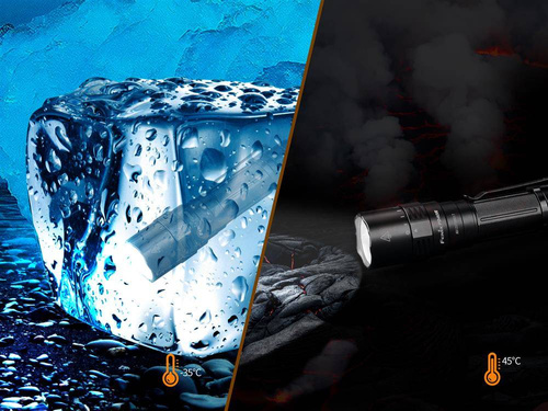 Fenix - LED Flashlight - 3000 Lumens - 5000 mAh - Black - PD40R V2.0