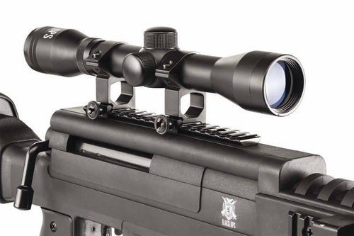 Black Ops - Sniper Power Piston Break-Action Rifle with 4x32 Scope and Bipod - 4.5 mm - B1090