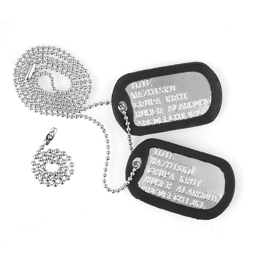 Dog-Tag - Silver + Minted Text