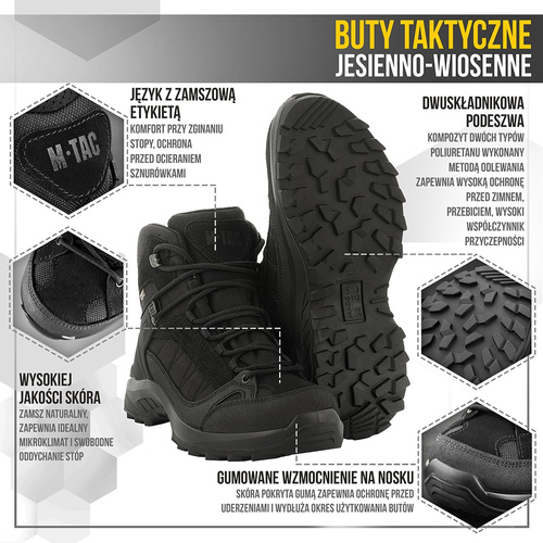 M-Tac - Fall-winter Tactical Boots - Black - 1JJ143/7TPLV