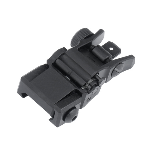 UTG - Spring-loaded Low Profile AR15 Super Slim Flip-Up Rear Sights - Picatinny - Black - MNT-955