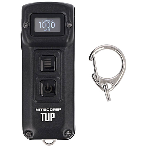 NiteCore - TUP Keychain LED Flashlight with 1200 mAh Rechargeable Battery - 1000 lm - TUP Hi-Tech Black