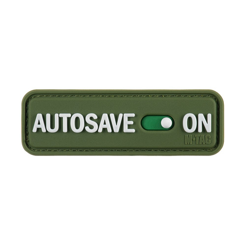 M-Tac - Morale Patch Autosave PVC - 3D - Olive - 51116701