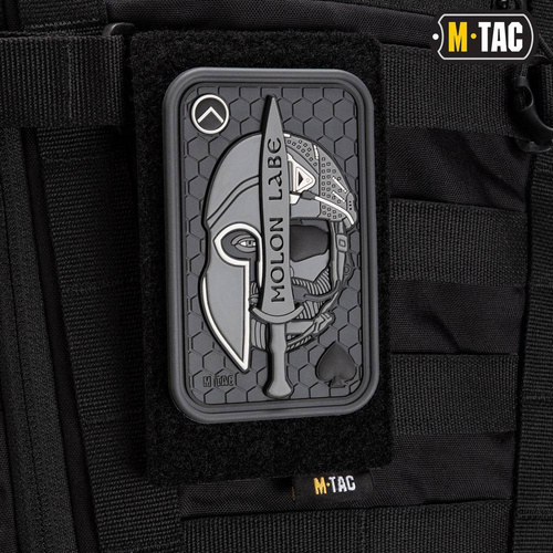 M-Tac - Morale Patch - Molon Labe Ace 3D PVC - Grey - 51127011.