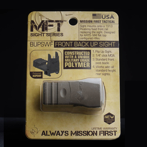 MFT - Back Up Polymer Flip Up Front Sight - Scorched Dark Earth - BUPSWF-SDE