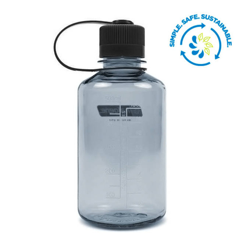 Nalgene - 16 oz Narrow Mouth Sustain Bottle - 38 mm Cap - 620 ml - Gray - 2021-1032