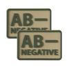 Helikon - PVC Patch - Blood Type - AB- NEG - Khaki - 2 pcs