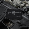 M-Tac - AR-15 223/5.56 Laser Cut Patch - Black/Gray - 51111211
