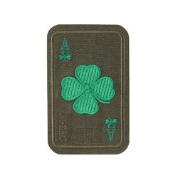 M-Tac - Lucky Card Patch - Cordura 500D - Clover - Ranger Green - 51391023