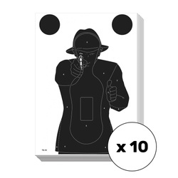 TS-10 Shilouette target - Black - 10 pcs 