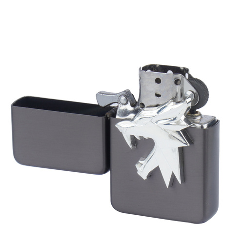 Tasman - Gasoline Lighter - Wolf Medallion - Q310244