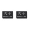 Helikon - PVC Patch - Blood Type - B+ POS - Black - 2pcs