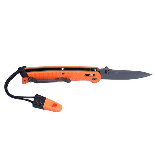 Ganzo - Folding Knife G7413P-OR-WS with Whistle - 440C - Orange - G7413P-OR-WS