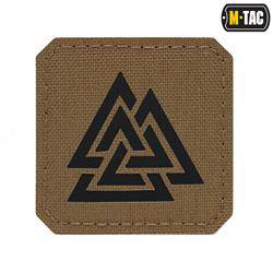 M-Tac - Laser cut Valknut square patch - Black / Coyote - 51162502
