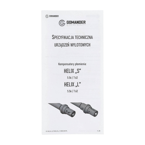 Gomander - Helix Flame Compensator - 5.56 mm - 1/2x28 UNEF-5 - Black - TB0.9613