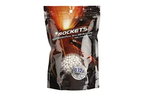 Rockets - ASG Professional BBS - 0,12 g - 2000 pcs. - White - ROC-16-006918