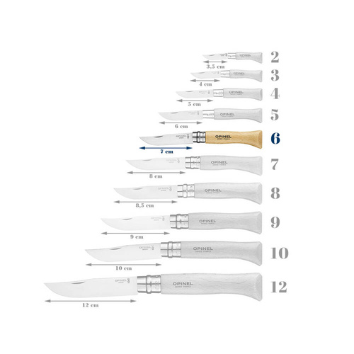 Opinel - Pocket Knife N°6 VRI - Yatagan - Inox - 123060