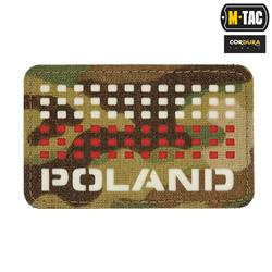 M-Tac - Patch with Poland Flag and Inscription - Laser Cut - Pixels - Red / MultiCam / White - 51006108