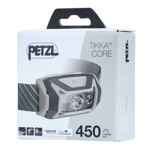 Petzl - Tikka Core Rechargeable LED Head Flashlight - 450 lm - Gray - E067AA00