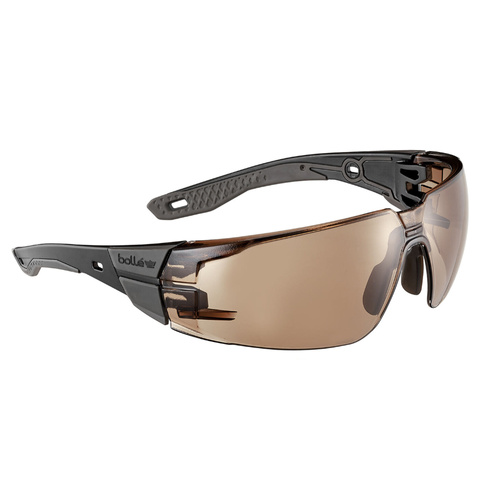 Bolle Safety - Safety Glasses RUSH+ 2.0 - EN ISO 16321-1 - Platinum - Brown - RUSPMN50E