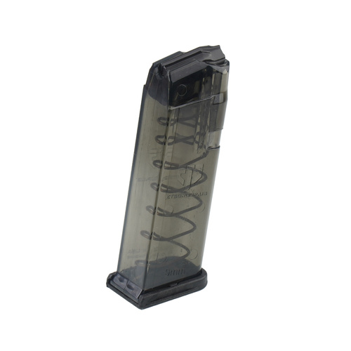 ETS - Polymer Magazine for Glock 19 / 26 - 9x19 mm - 15 rounds - Carbon Smoke Series - SMK-GLK-19