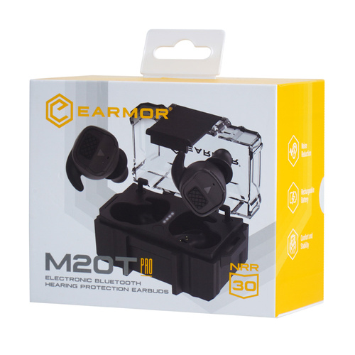 Earmor - Active hearing protectors M20T Pro - NRR 30 dB - Bluetooth 5.4 - Black - M20TPRO-BK