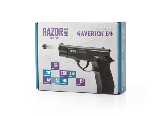 RazorGun - Maverick 84 Pistol Airgun - Czarny - 4,5 mm - 337-005 