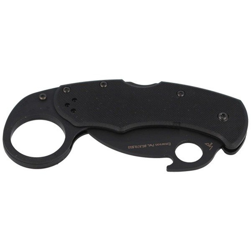 Spyderco - Karahawk™ G-10 All Black Plain Edge Knife - C170GBBKP