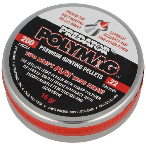 JSB - Predator PolyMag Airgun Pellets - .22 / 5.5 mm - 200 pcs - 1002-01-200